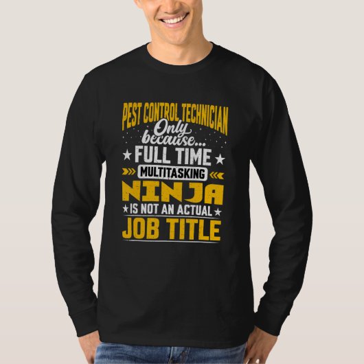 有害生物防除技術者の役職 Tシャツ (正面)