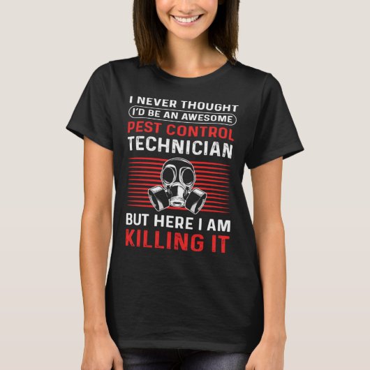 有害生物防除技術者駆除剤有害生物防除 Tシャツ (正面)