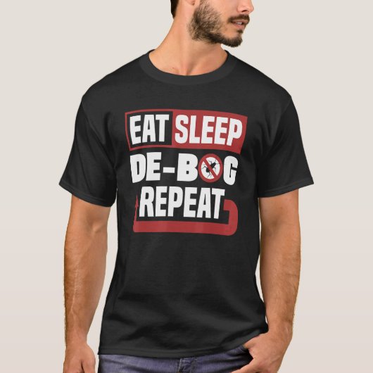 有害生物防除技術者駆除食べ剤睡眠デブ Tシャツ (正面)