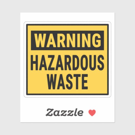 有害警告廃棄物 シール (シート)