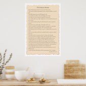 有徳な女性パーチメントプリント ポスター (キッチン)