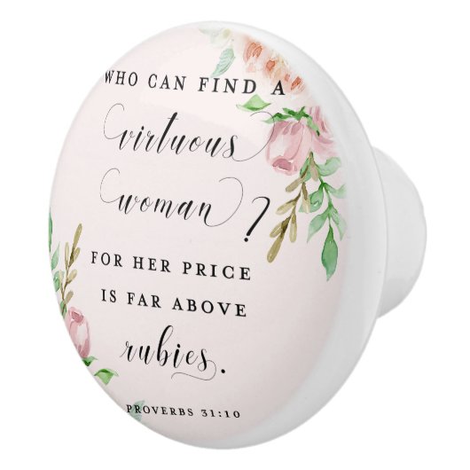 有徳の女性の諺31の陶磁器の引き セラミックノブ (右)