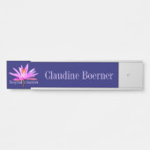 有志のスイレンのぶら下がったな名札のドアの印 サインプレート (正面)