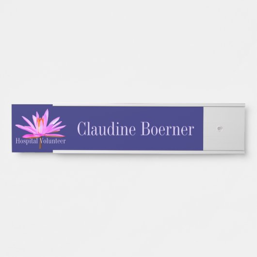 有志のスイレンのぶら下がったな名札のドアの印 サインプレート (正面)