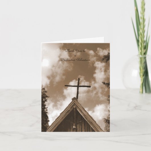 有志のノートカード、古い教会に感謝 サンキューカード (正面)