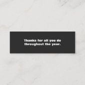 ""有志の感謝のギフトありがとう スキニー名刺 (裏面)