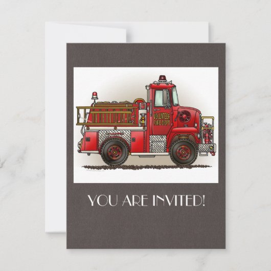 有志の普通消防車 招待状 (正面)