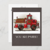 有志の普通消防車 招待状 (正面/裏面)