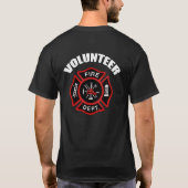 有志の消防士のバッジ Tシャツ (裏面)