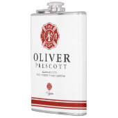 有志の消防士のマルタ十字のカスタム フラスク (左)