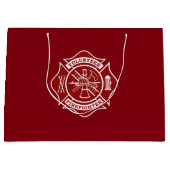 有志の消防士の大きいギフトバッグ ラージペーパーバッグ (正面)