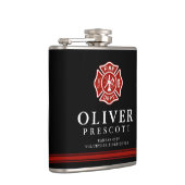 有志の消防士|のマルタ十字のカスタムの黒 フラスク (右)