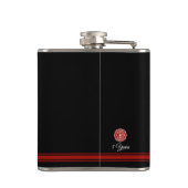 有志の消防士|のマルタ十字のカスタムの黒 フラスク (裏面)