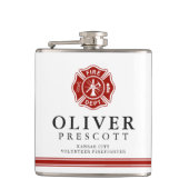 有志の消防士|のマルタ十字のカスタム フラスク (正面)