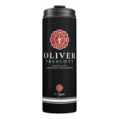 有志の消防士|のマルタ十字の記号の黒 タンブラー (正面)