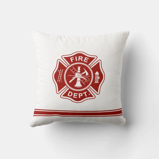 有志の消防士|のマルタ十字の記号 クッション (裏面)