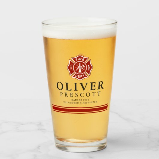 有志の消防士|のマルタ十字の記号 タンブラーグラス (ドリンク正面)