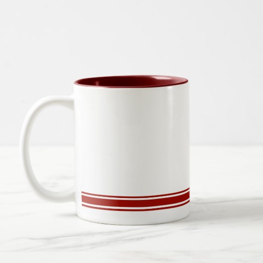 有志の消防士|のマルタ十字の記号 ツートーンマグカップ (左)