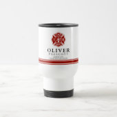 有志の消防士|のマルタ十字の記号 トラベルマグ (中央)