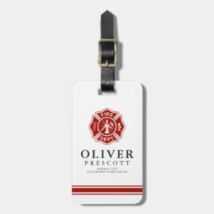 有志の消防士 のマルタ十字の記号 ラゲッジタグ