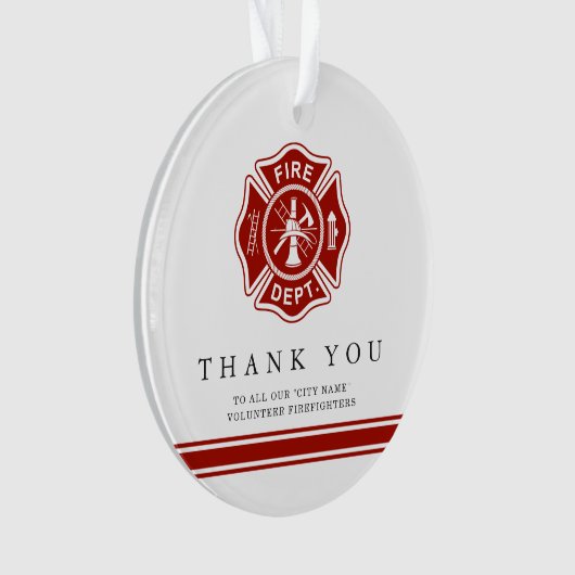 有志の消防士|のマルタ十字は感謝していしています オーナメント (正面)