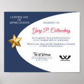 有志の職員に対する礼状 ポスター (正面)