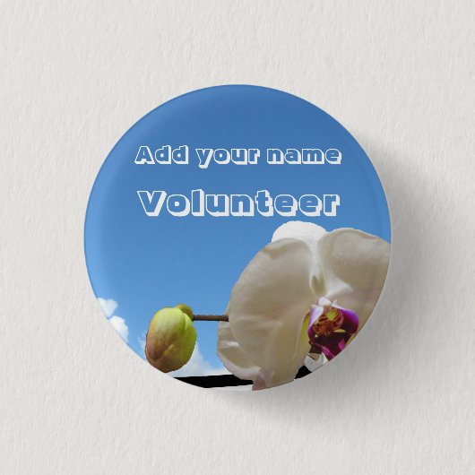 有志の蘭ボタン 缶バッジ (正面)