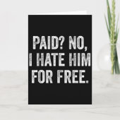 有料だなんて嫌いなのユーモア名言 カード (正面)