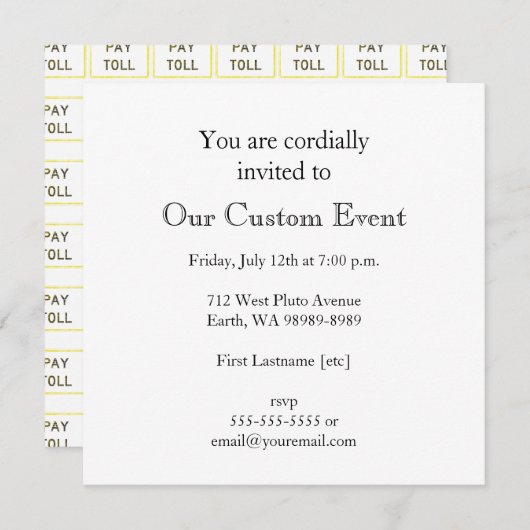 有料サイン 招待状 (正面/裏面)