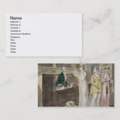 有料貸出図書館(およびw/cおよびwペンとインク 名刺 (正面/裏面)