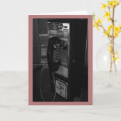 有料電話で連絡を受けるグリーティングカード カード (黄色い花)