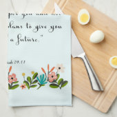 有望な聖書は芸術-ジェレミアの29:11 --を作詩します キッチンタオル (四つ折り)