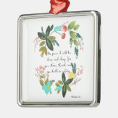 有望な聖書は芸術-賛美歌の4:8 --を作詩します メタルオーナメント (左)