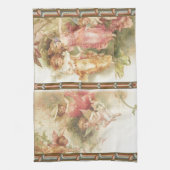 有望-天使及び花 キッチンタオル (縦)