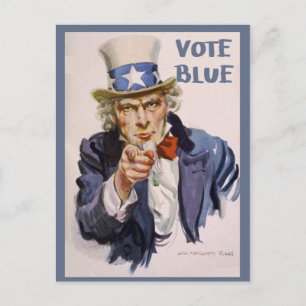 有権者に向けたはがきSAM VOTE Blue ポストカード