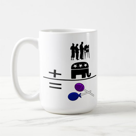 有権者にGOPの平等な吸盤 コーヒーマグカップ (左)
