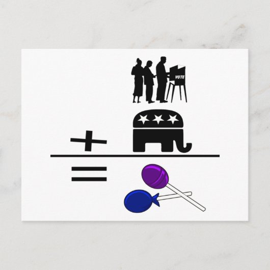有権者にGOPの平等な吸盤 ポストカード (正面)