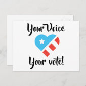 有権者のための愛国的はがき ポストカード (正面/裏面)