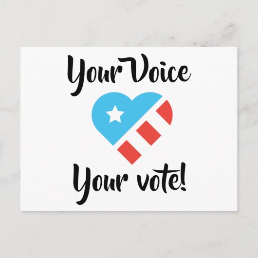 有権者のための愛国的はがき ポストカード (正面)