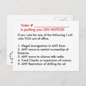 有権者の誓約 ポストカード (正面/裏面)