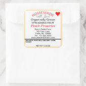 有機レッドオレンジピーチ保存缶詰 スクエアシール (バッグ)