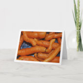 有機栽培のニンジン　クローズアップ カード (正面)