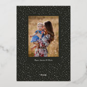 有機的なウィンターボタニカル オーバルフォト型 スレート 箔シーズンカード (裏面)