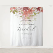 有機的なカントリー フラワーの水彩手描き タペストリー (正面)