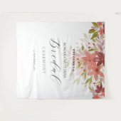 有機的なカントリー フラワーの水彩画 手描き タペストリー (正面(横))