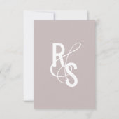 有機的なダークテラコッタブルー ブラッシュ シーティング ウェディング 招待状 (裏面)