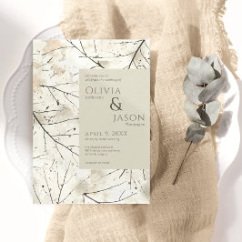 有機的なピンク色の亜麻色のモカ色の水彩画の招待状 招待状