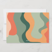有機的なライン抽象アート - 1 枚の写真 翡翠コーラル シーズンカード (裏面)