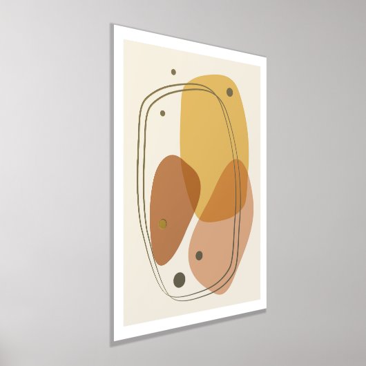 有機的な形のモダンポスター 箔ポスター (レイダウン)