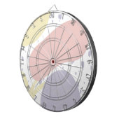 有機的な形の太陽のブロブアートパターン ダーツボード (正面右)